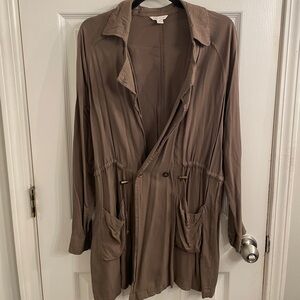 Cato Women's Brown Light Utility Relaxed Fit Jacket Size M